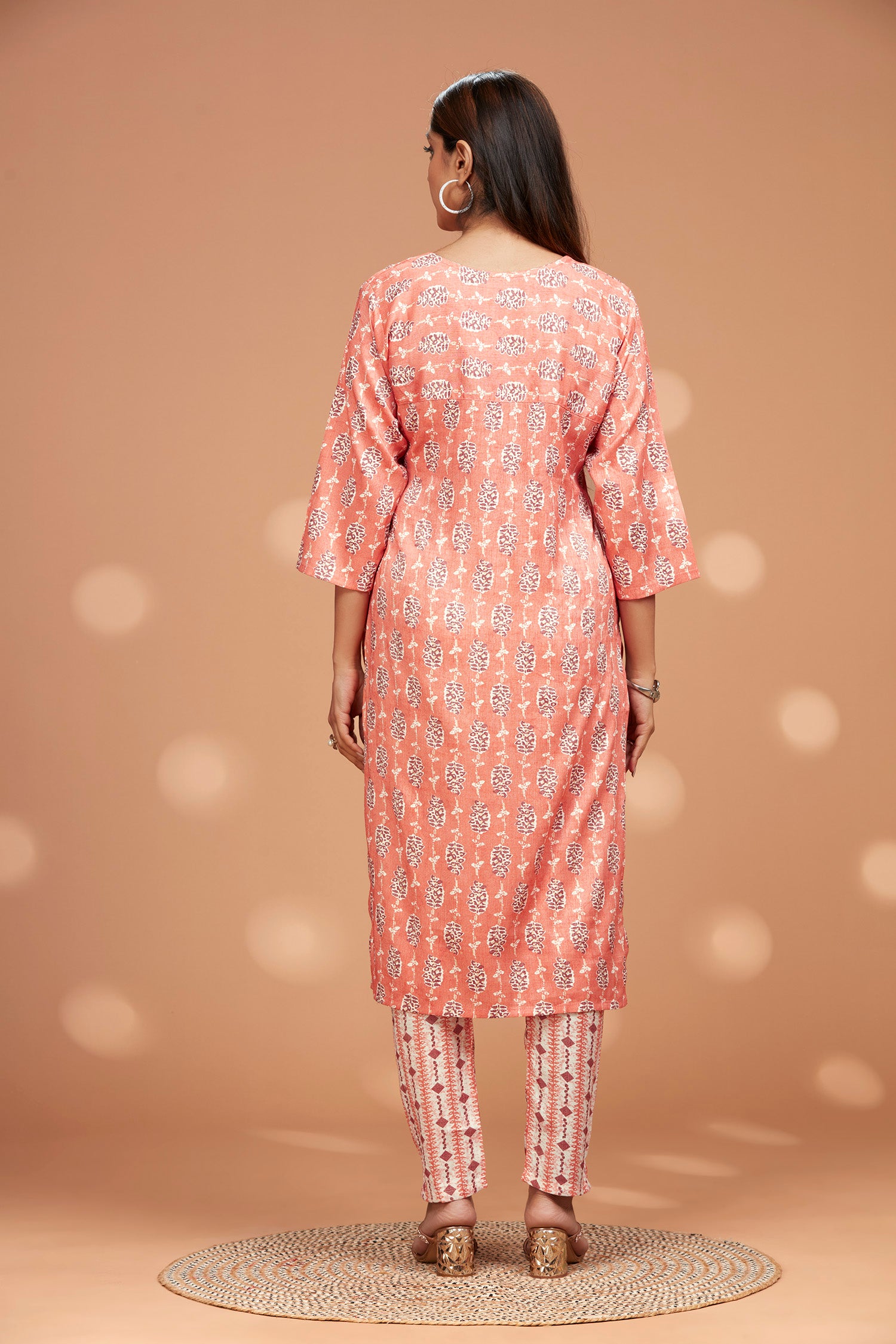 Two-piece Rayon Printed Kurti Set image 5