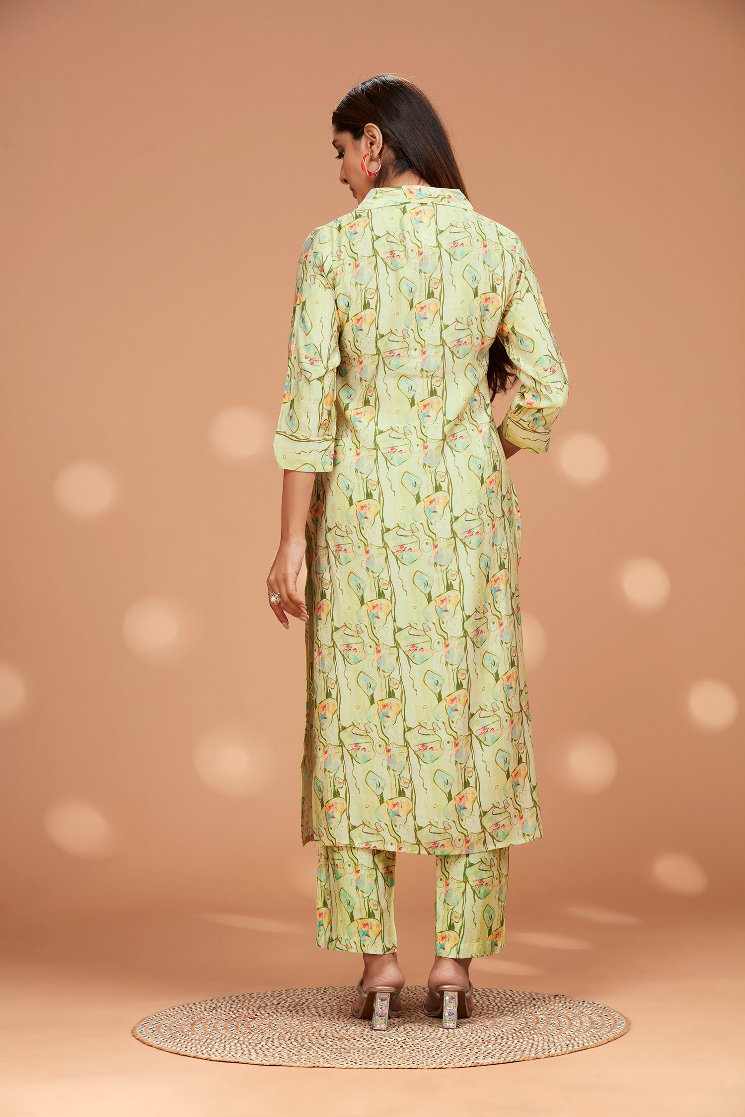 Two-piece Printed Chanderi Silk Cord-set image 5