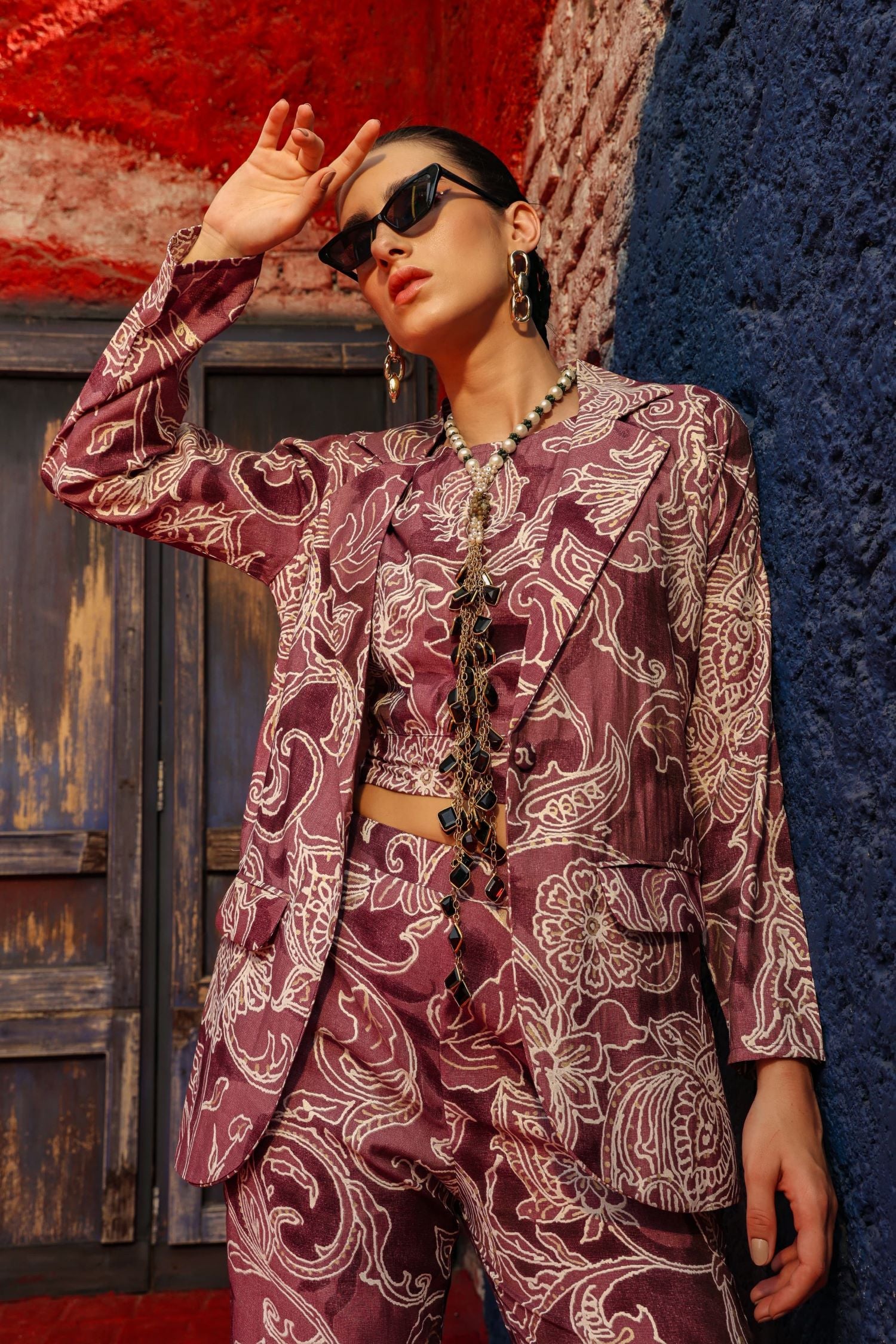 Glamr Look Ethnic Motif Printed Cord Set image 4
