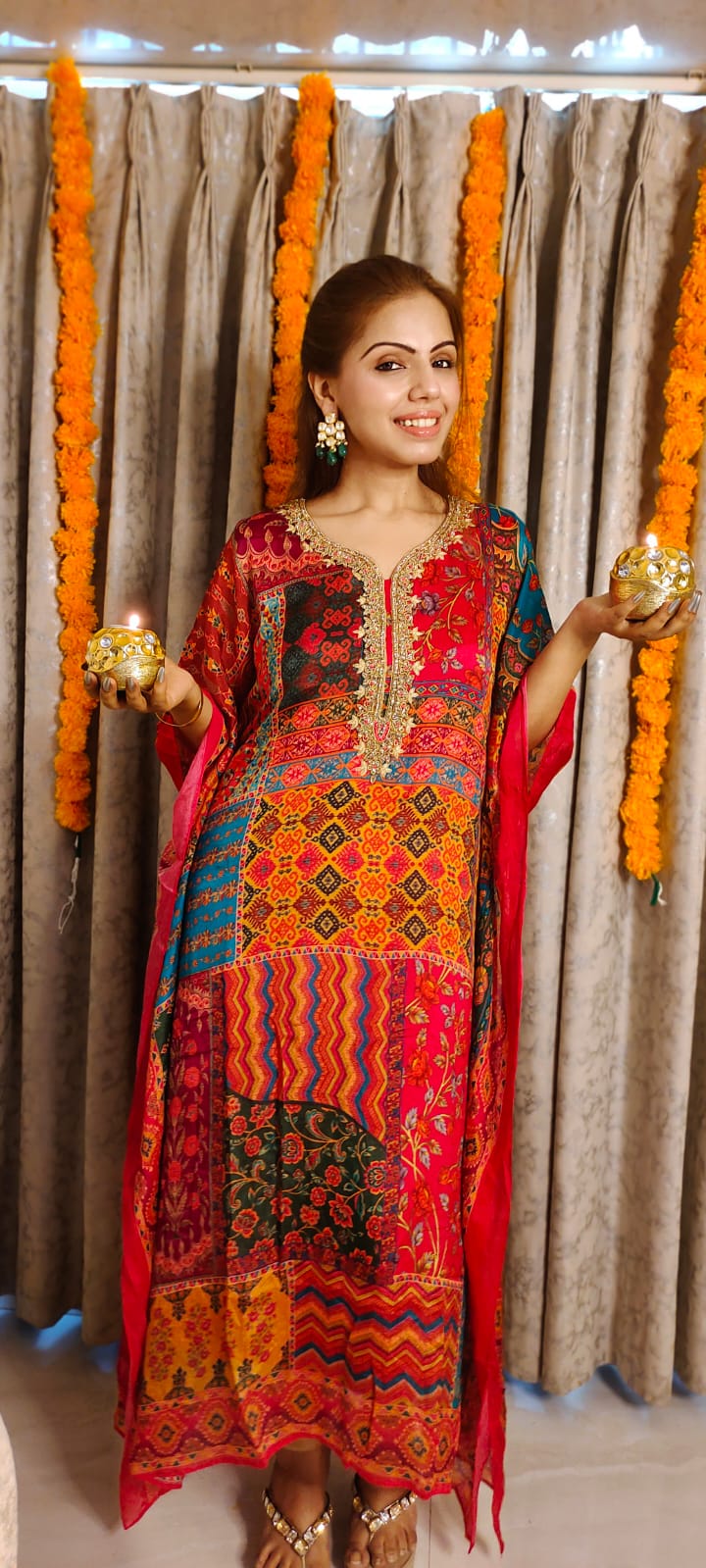 Boho Style Hand Embroidered Kaftan image 2
