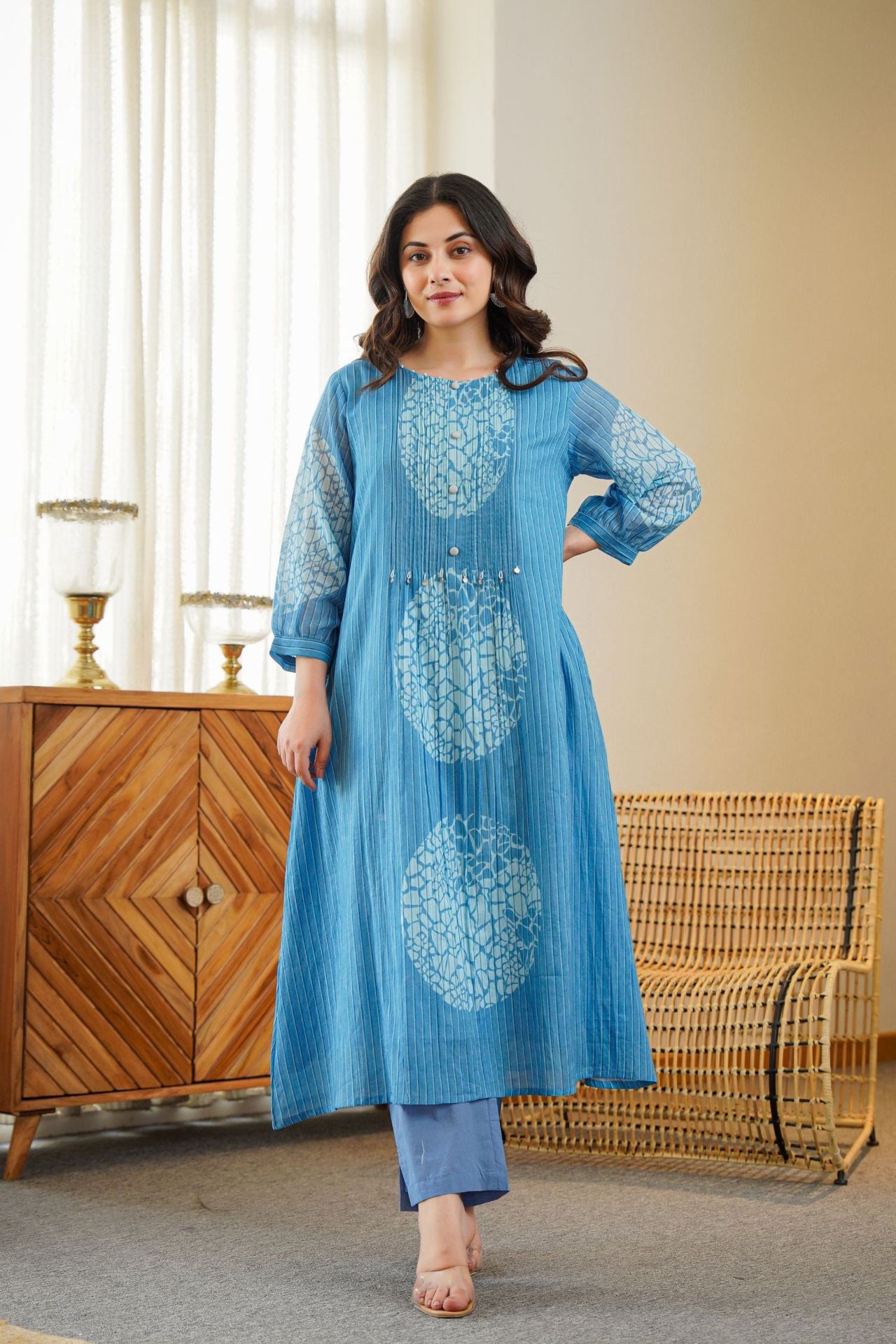 Blue Drape Flared Cord Set image 5