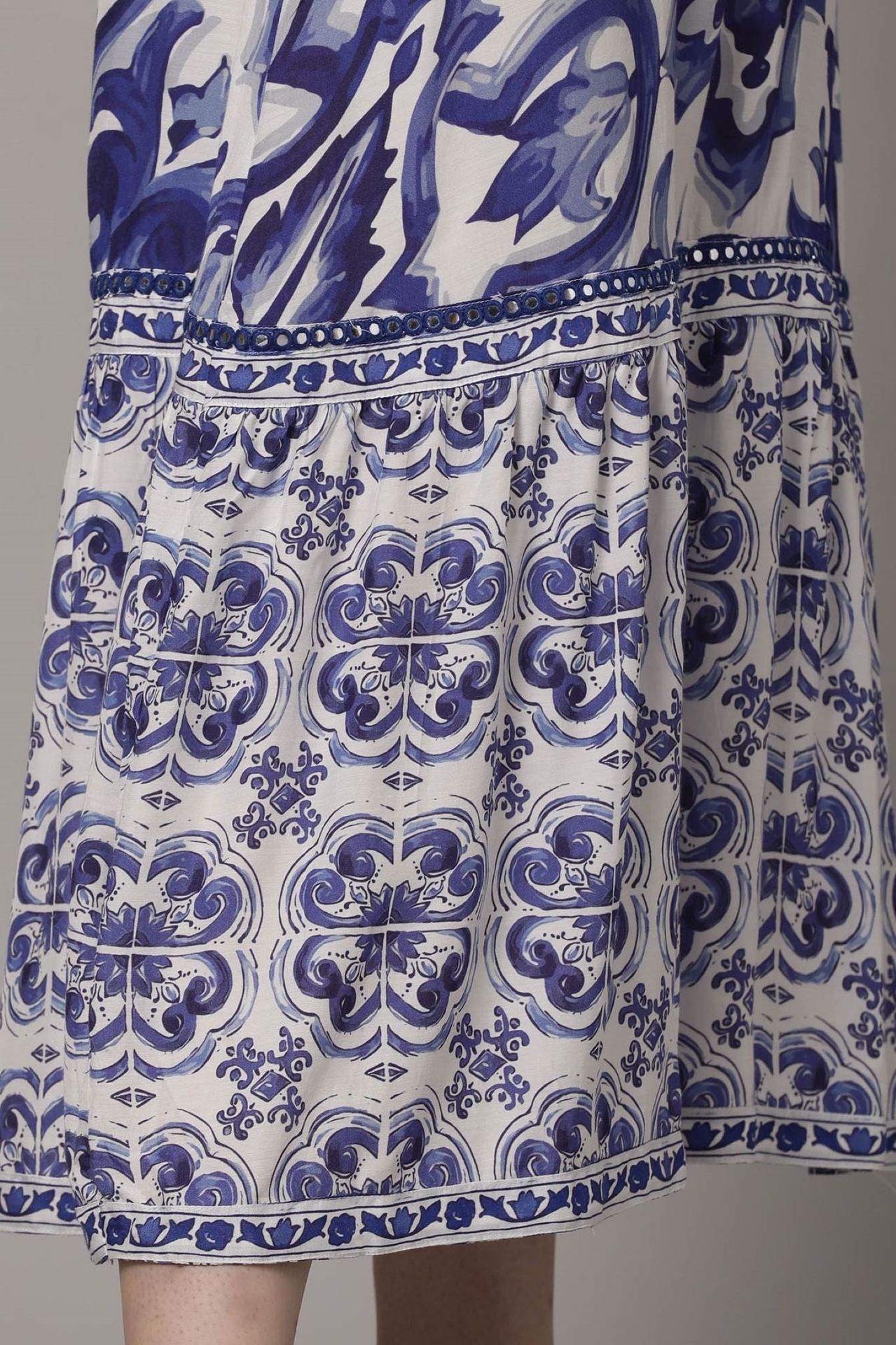 Blue Bloom Printed Long Sleeve Dress image 5