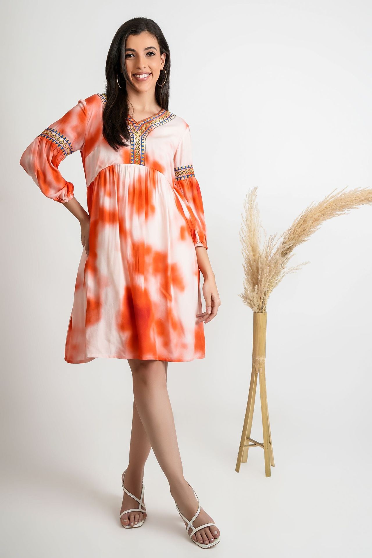 Freyaa Orange Glow Cotton Tunic image 6