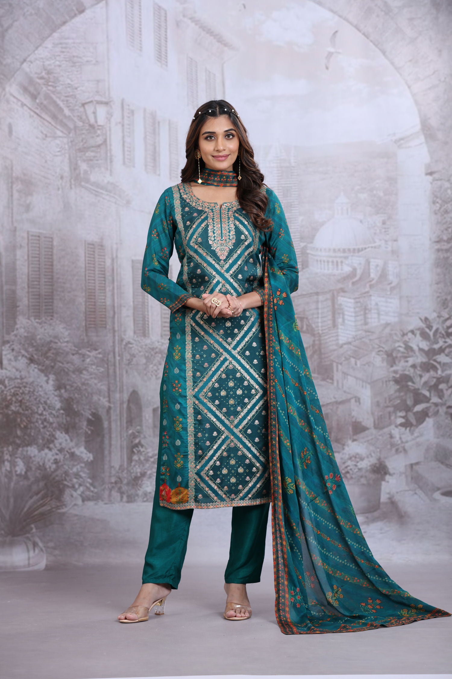 Silken Serenity Three Piece Kurta Set image 4