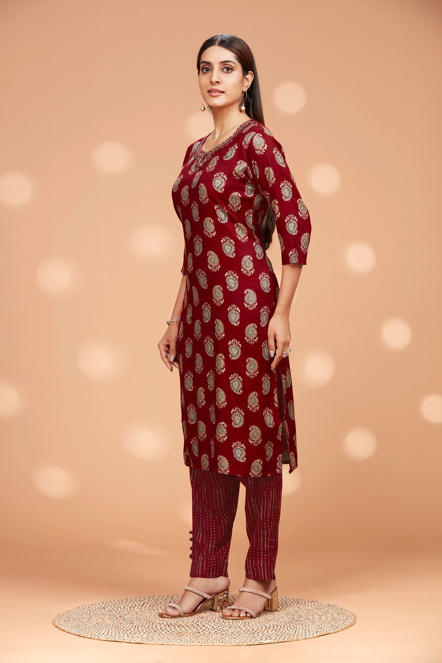 Pasiley Two-piece Rayon Kurta Set image 4