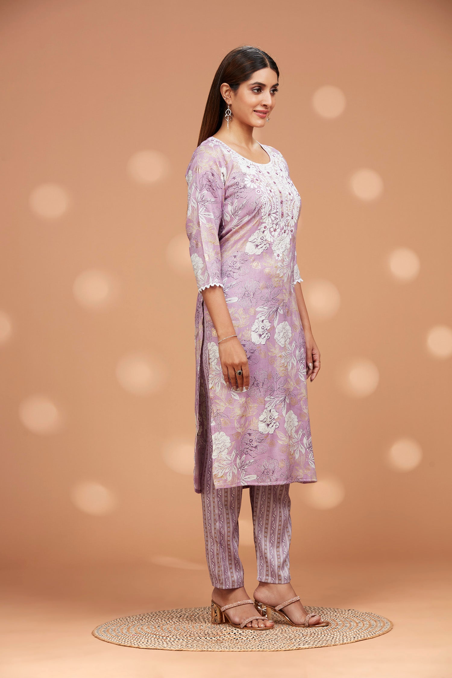 Two-piece Printed Rayon Kurta Set image 4