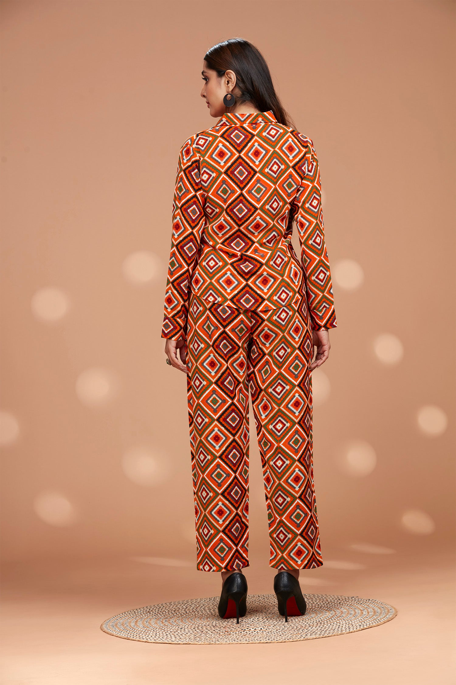 Honeybee Pattern Multi Color Co-ord Set (ORANGE) image 6