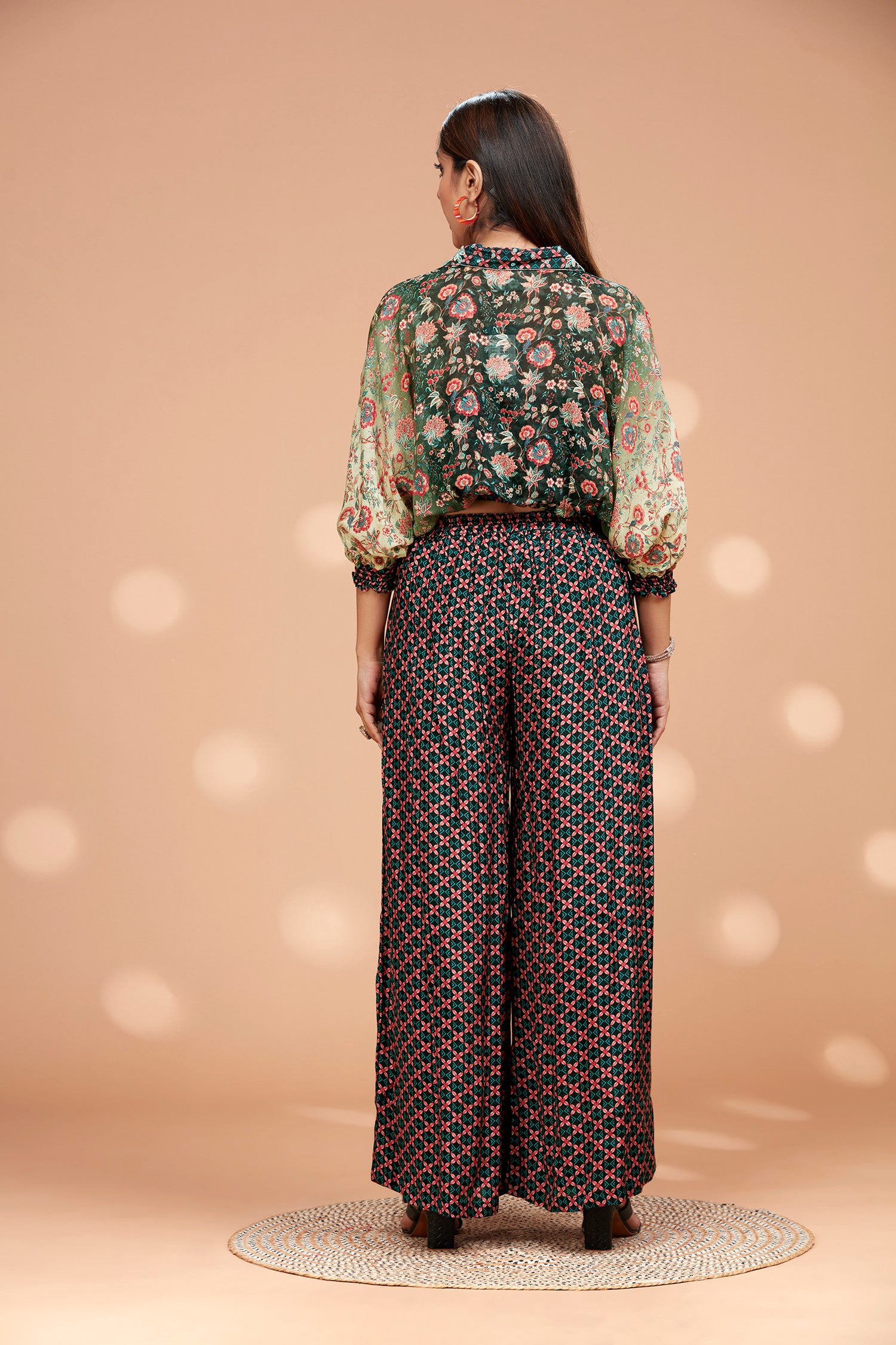 Chiffon Ballon Crop Top Co-ord Set image 6