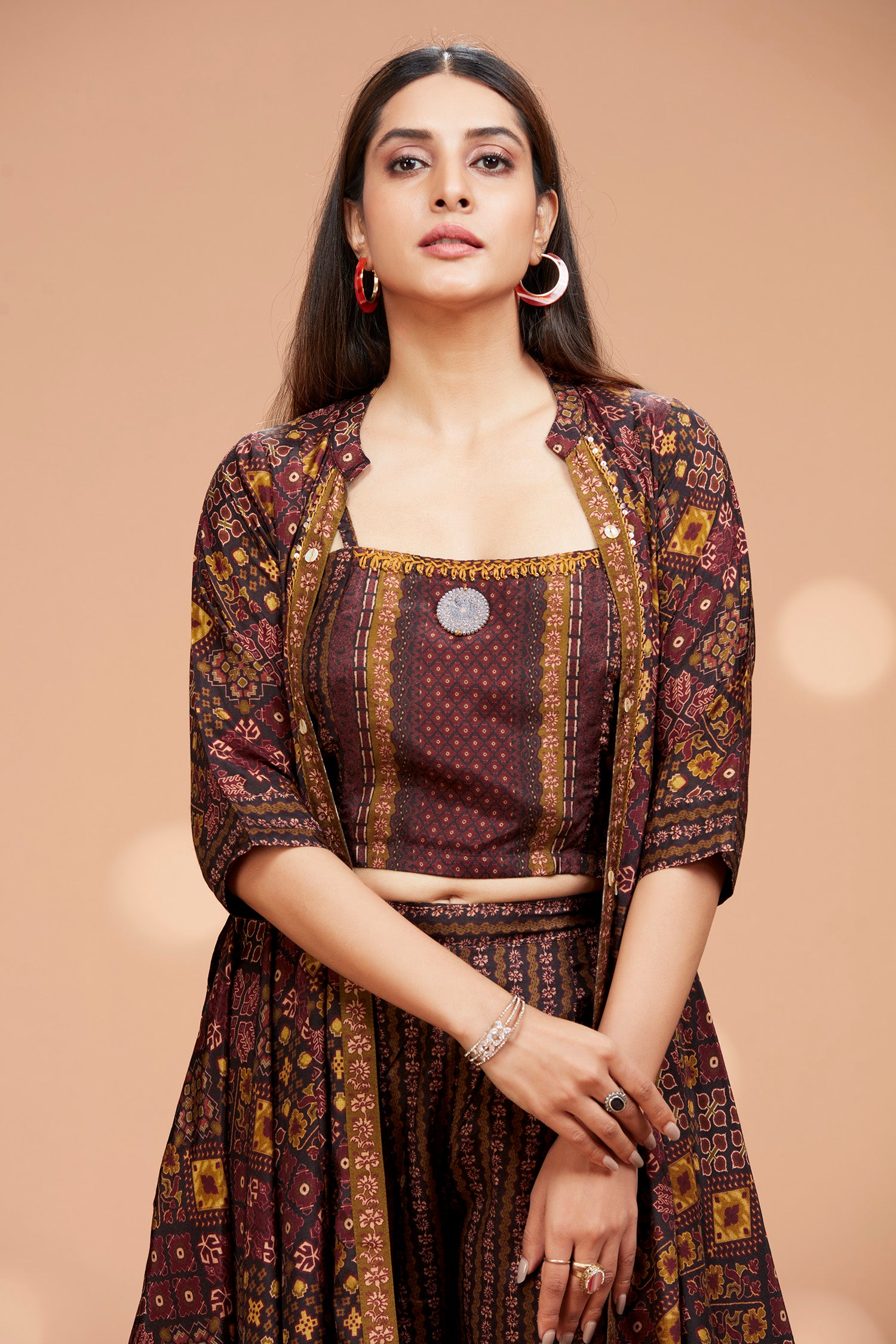 Spaghetti Top Co-ord Set With Jacket image 5