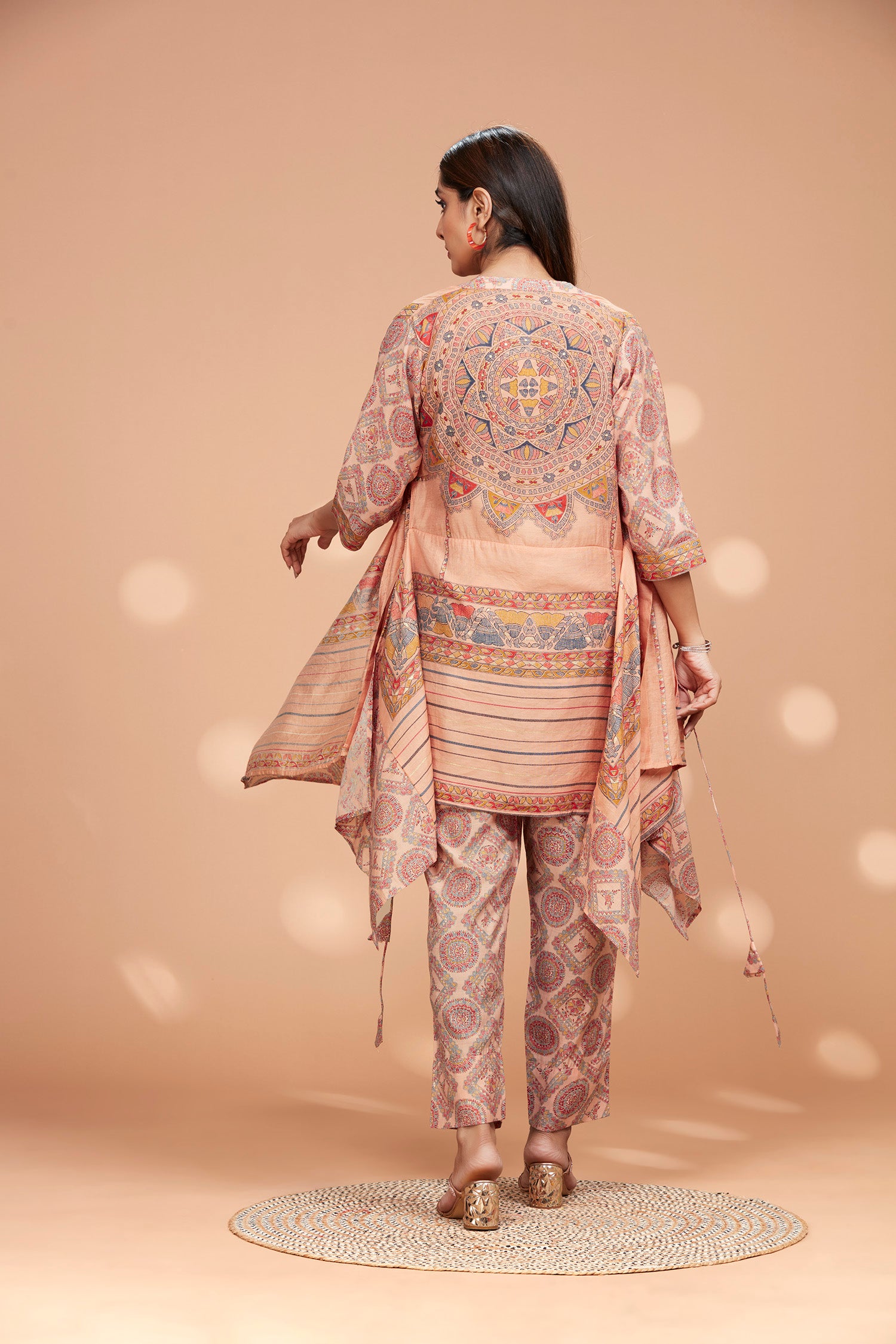 Chanderi Co-ord Set With Shrug image 6