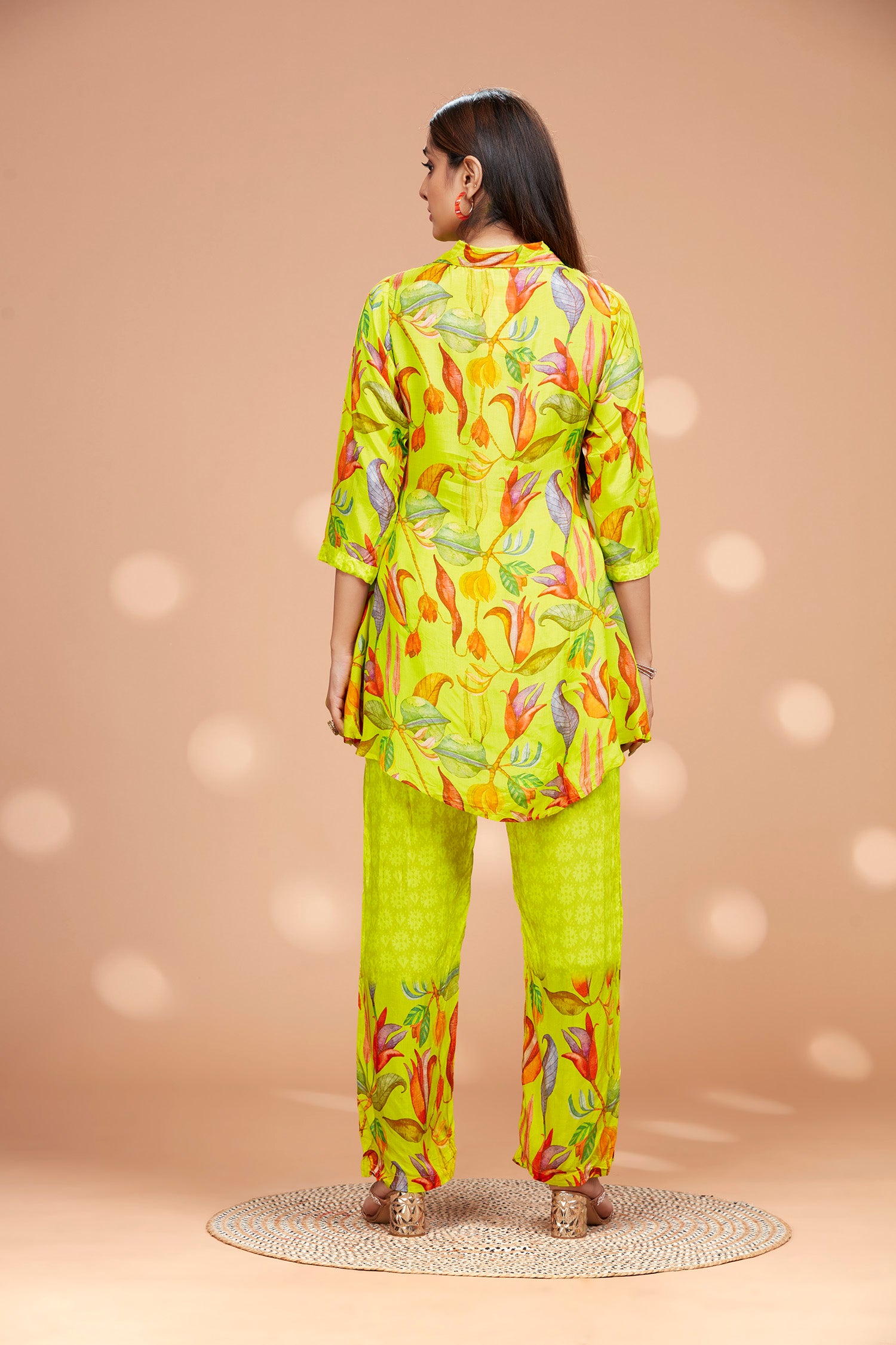 Muslin Printed Co-ord Set With Seashell On Neck image 6
