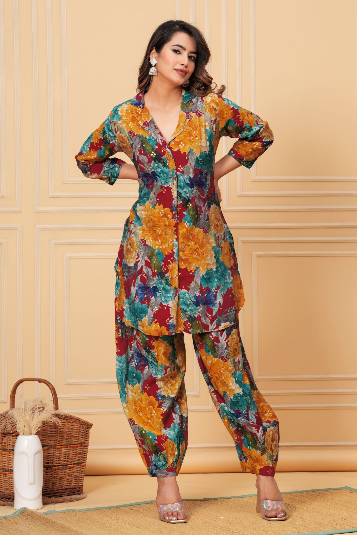 Pathani Big Floral Co-ord Set image 5