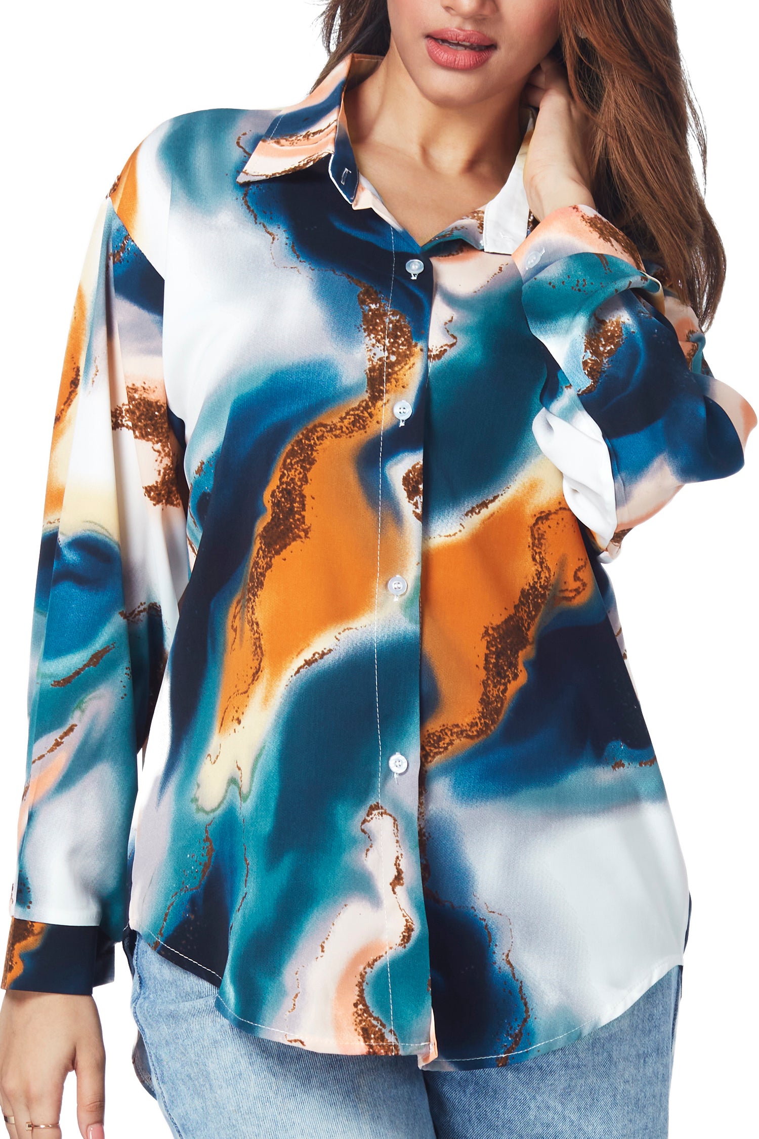 Marble Print Shirt image 6