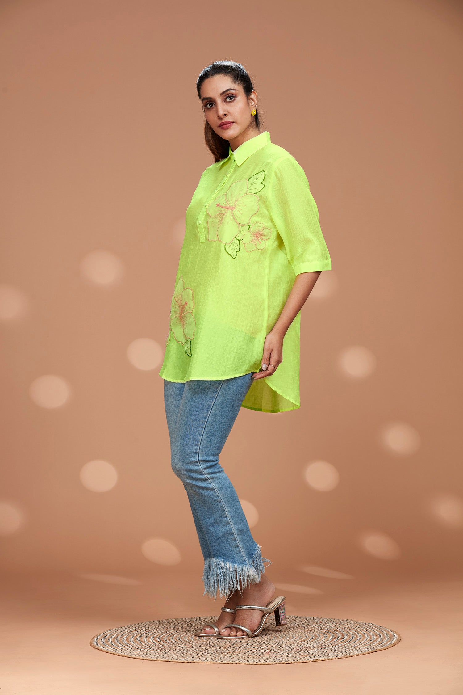 Hibiscus Flower Printed Shirt image 3