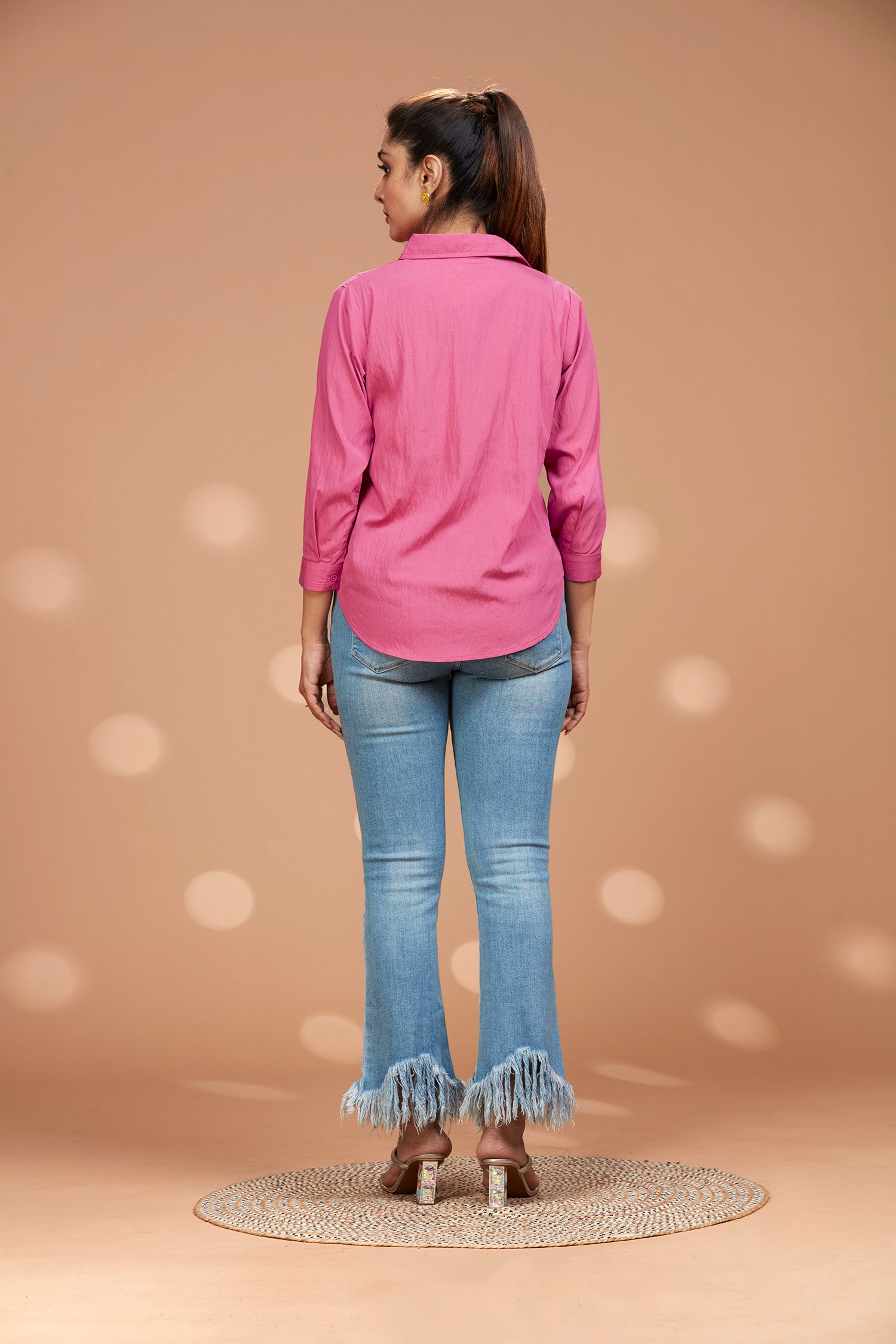 Fuchsia Crinkled Top image 7