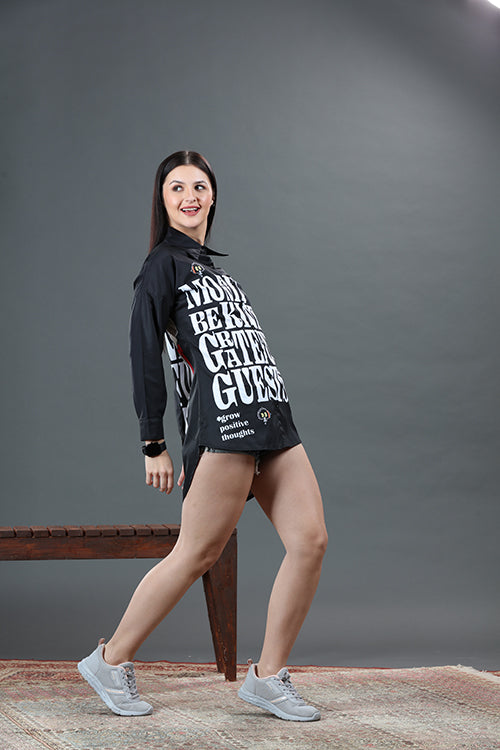Cotton Casual Printed Shirt - Free Size image 3