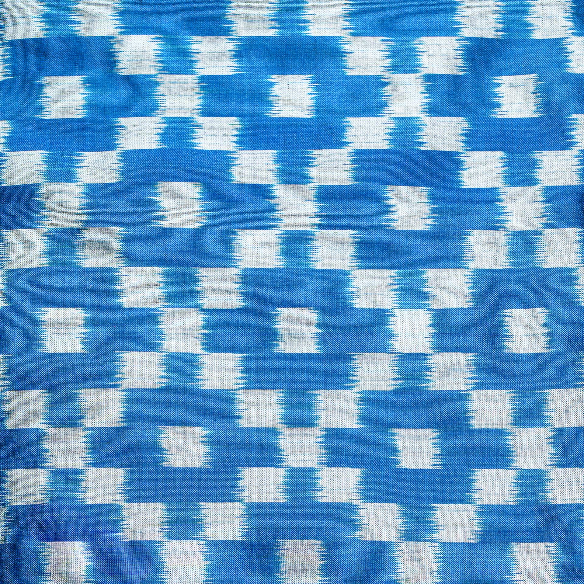 Blue & Yellow Mulberry Silk Odisha Ikat Saree image 4