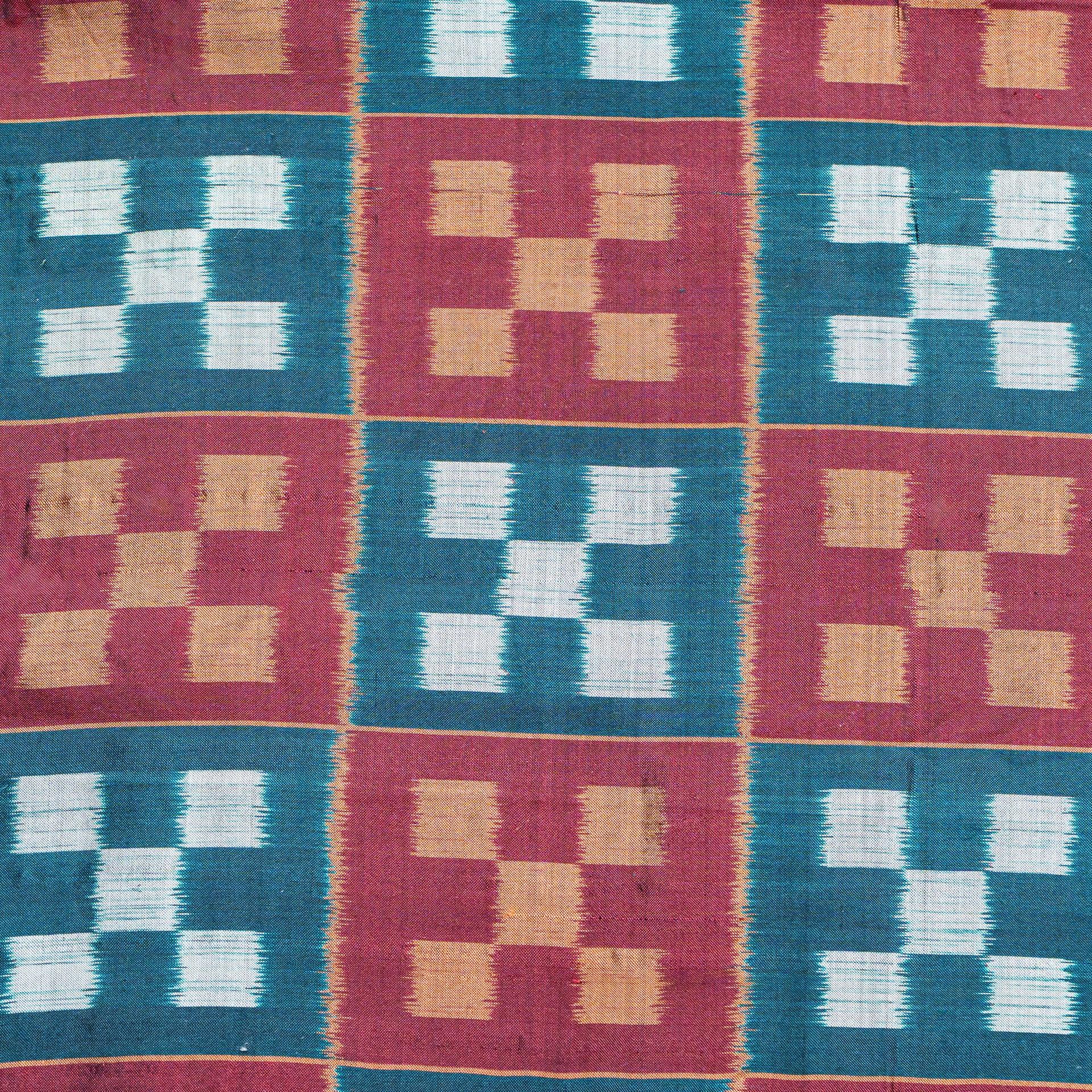 Bibhu Mohapatra Maroon & Blue Mulberry Silk Odisha Ikat Saree image 4