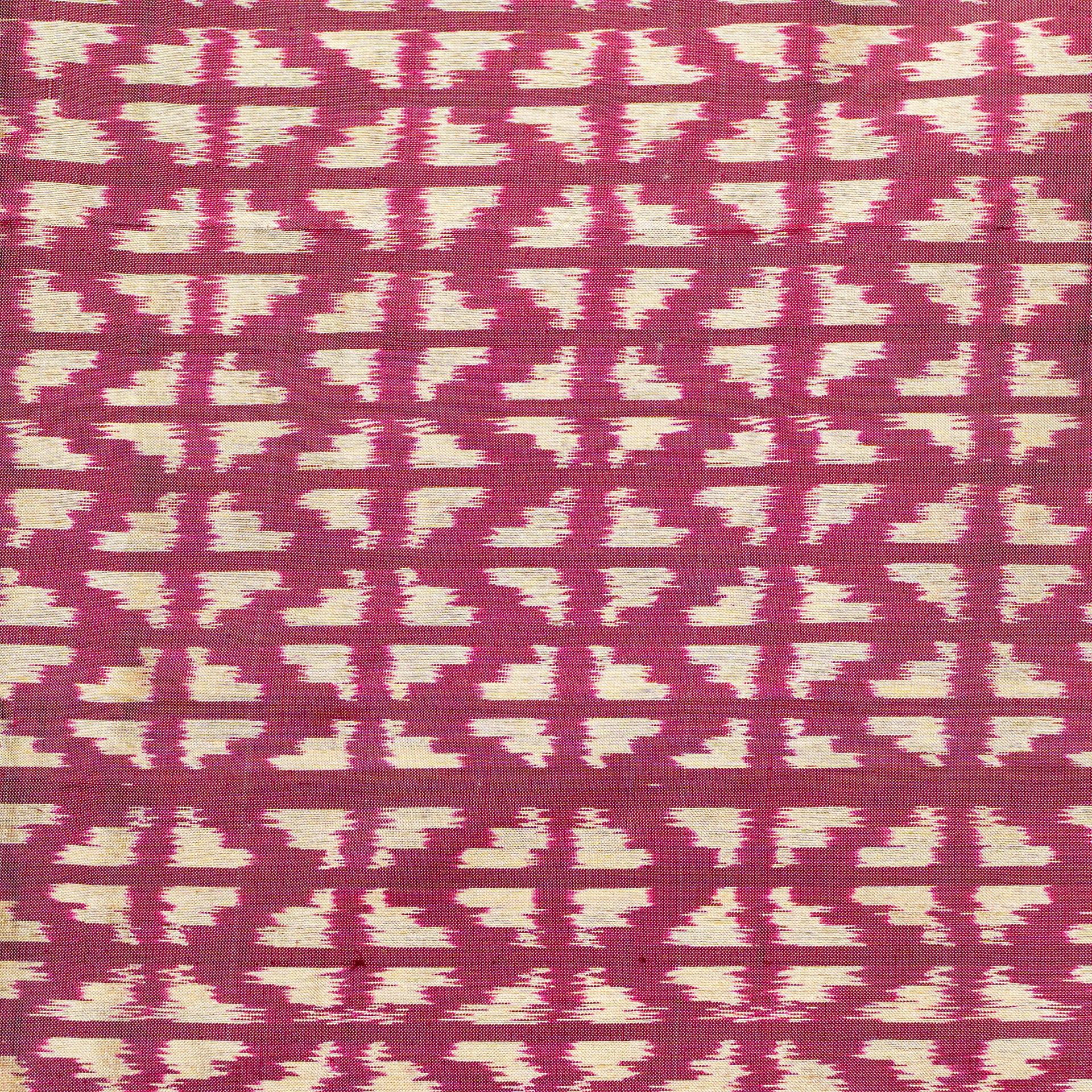 Bibhu Mohapatra Red & Light Yellow Mulberry Silk Pochampally Ikat Saree image 4