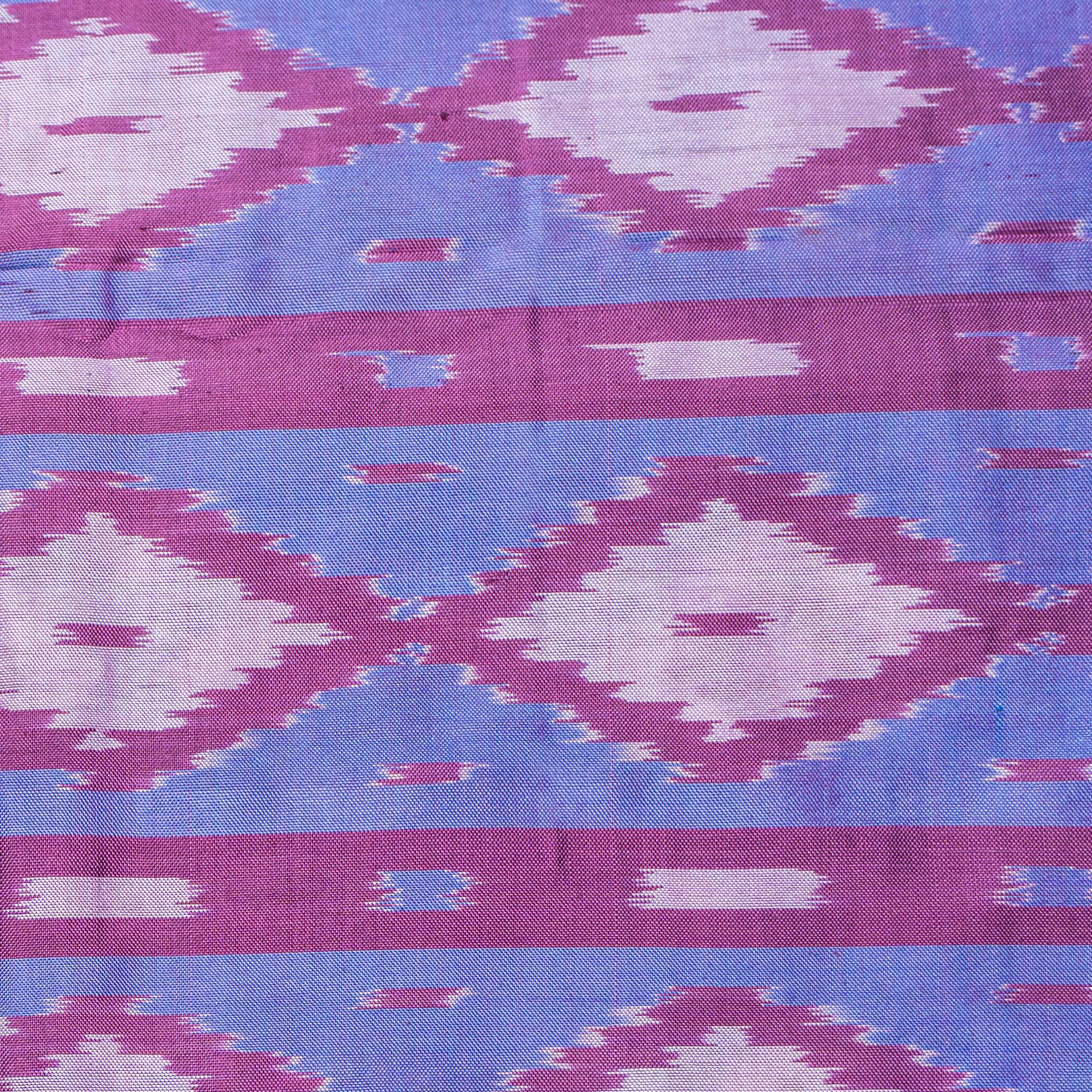Bibhu Mohapatra Mauve & White Mulberry Silk Pochampally Ikat Saree image 4