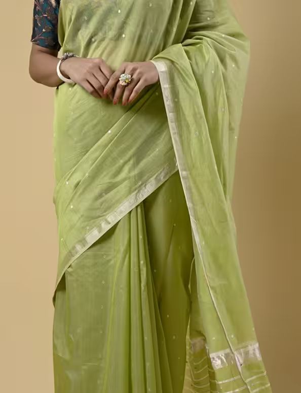 Light Green Kota Silk Saree