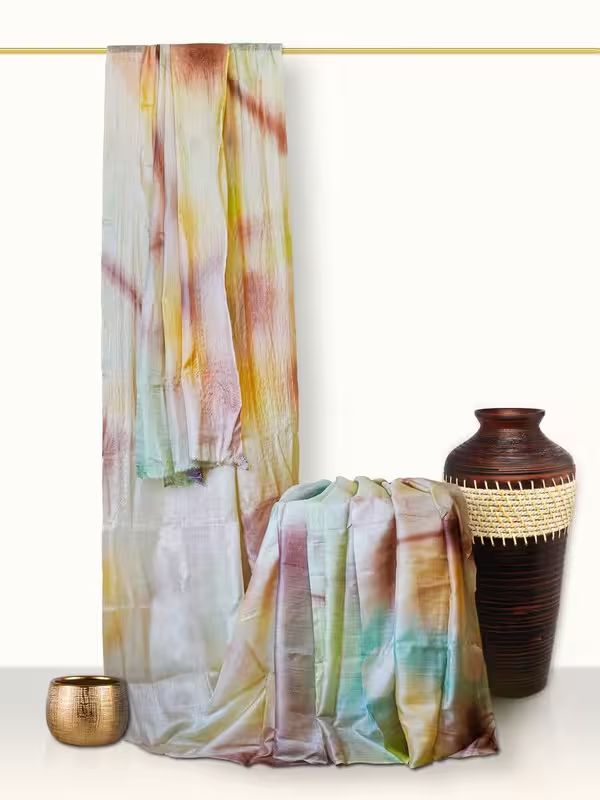 The Gold Weave Digital Multi Color Silk Saree