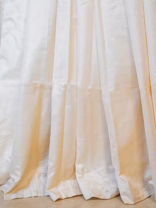 The Gold Weave Designer Silk Sarees - Cream Colour With Multiclour Tassels image 2