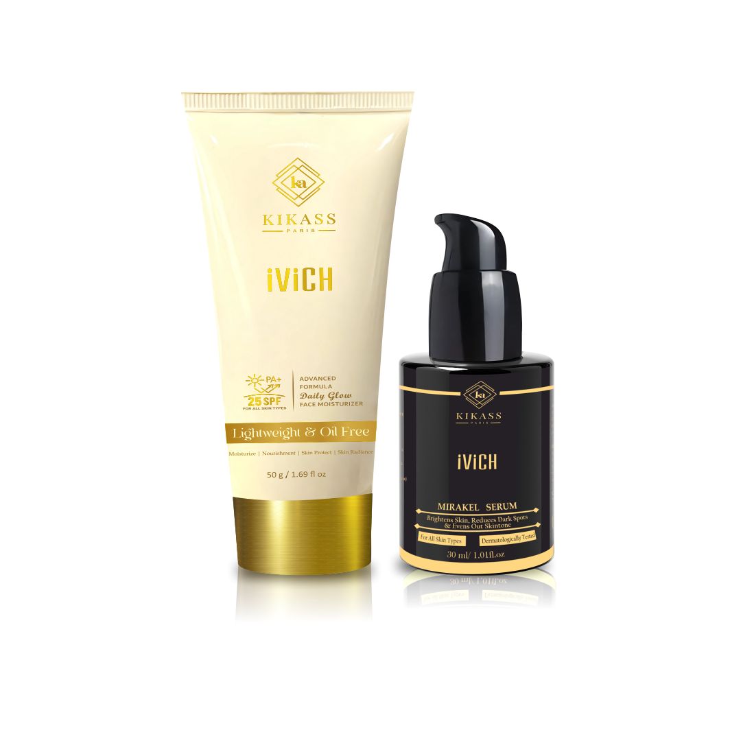 Kikass Ivich Combo Ii| Day Cream Spf 25 + Mirakel Serum | Radiance Duo