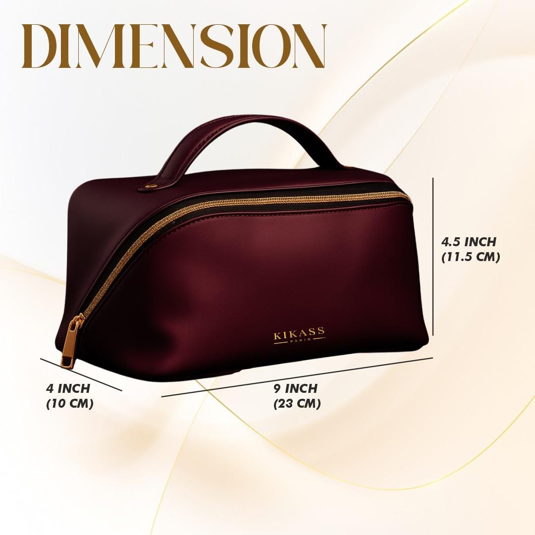 Kikass Paris Luxury Cosmetic Bag With Golden Zip image 5