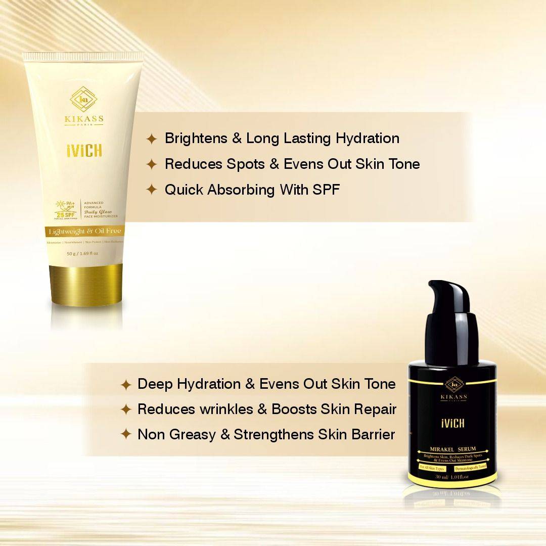Kikass Ivich Combo Ii| Day Cream Spf 25 + Mirakel Serum | Radiance Duo image 2