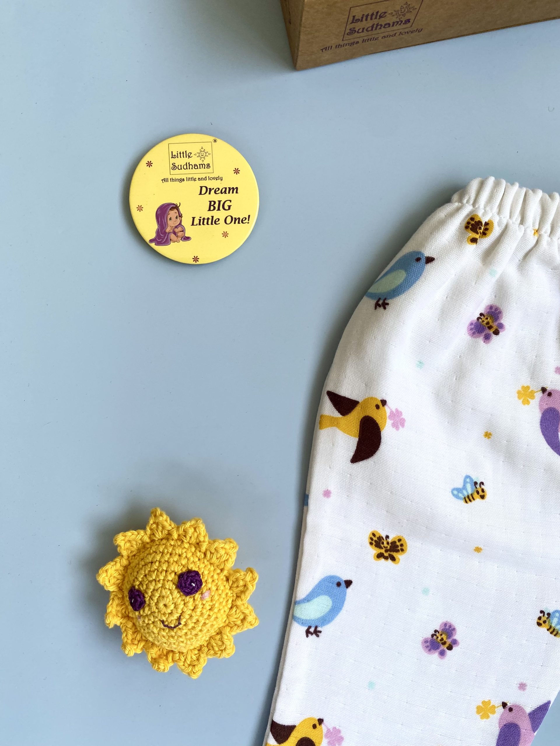 Organic Muslin Cotton Full-sleeve Set (BIRDS & Butterflies) image 4