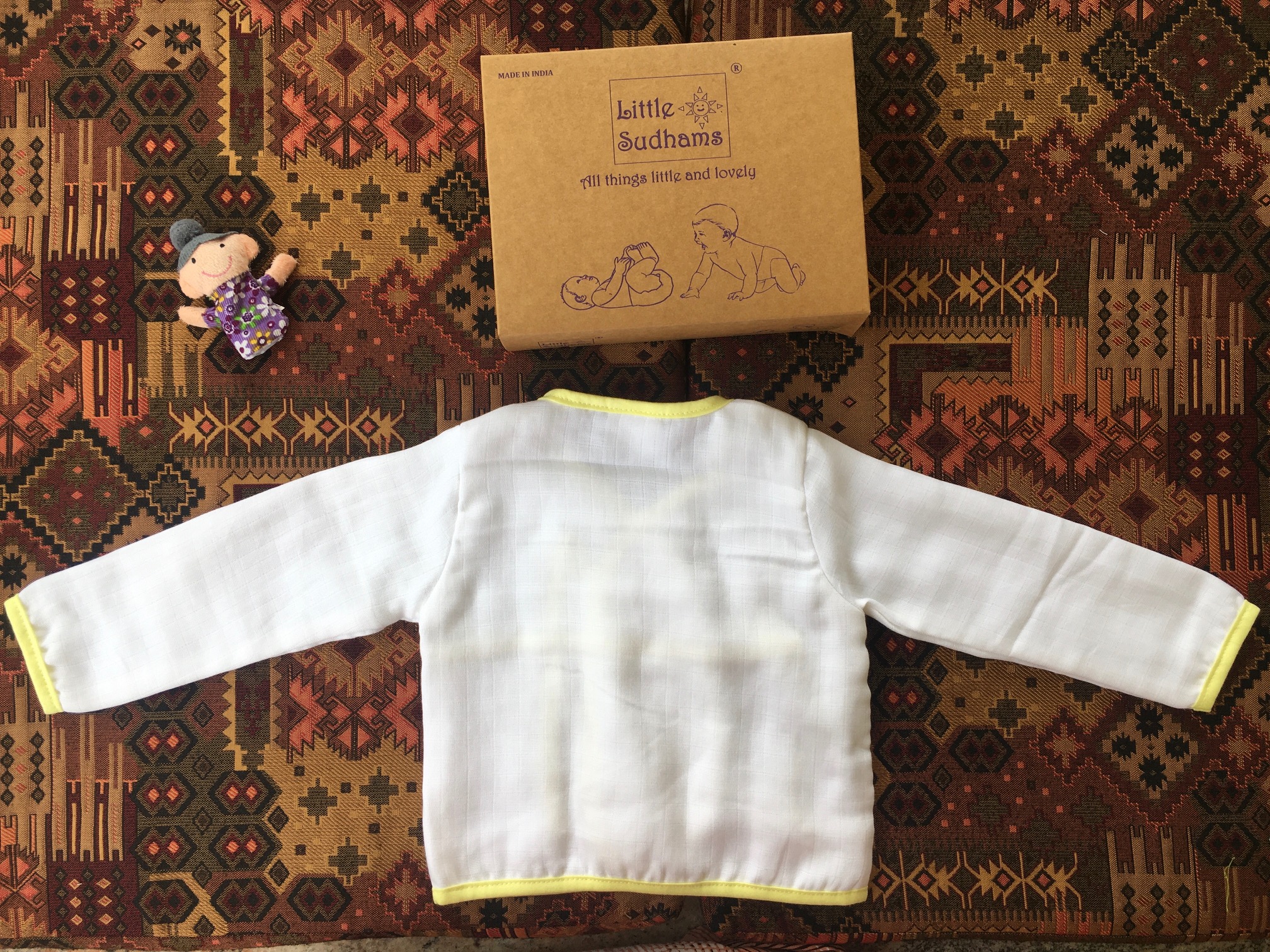 Organic Double Muslin Cotton Full Sleeve Tops-assorted2 (PACK Of 4)