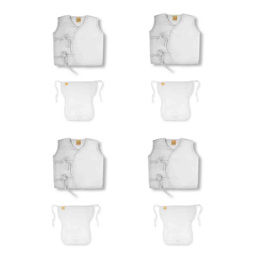 Organic Double Muslin Cotton Baby Combo Pack-white image 6