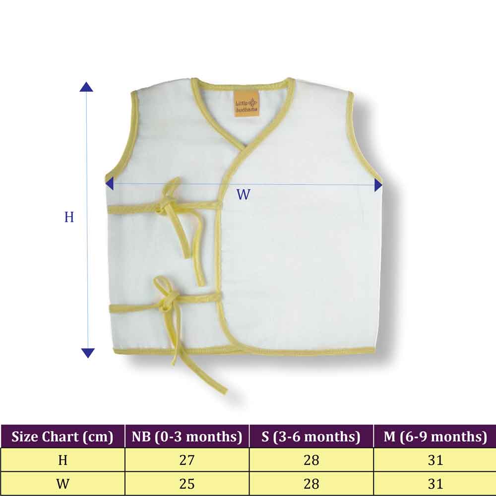 Organic Double Muslin Cotton Baby Sleeveless Tops-assorted1 (PACK Of 4) image 8