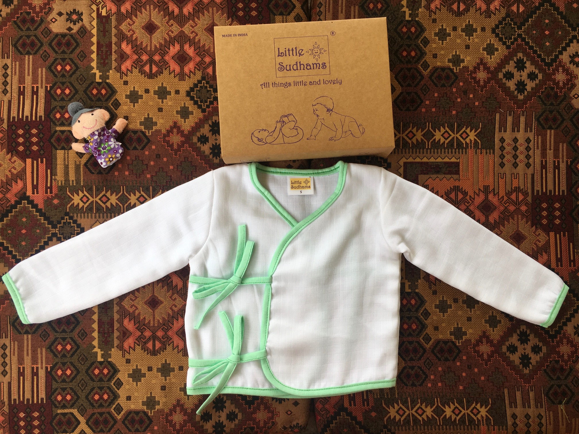 Organic Double Muslin Cotton Full Sleeve Tops-assorted3 (PACK Of 4) image 6