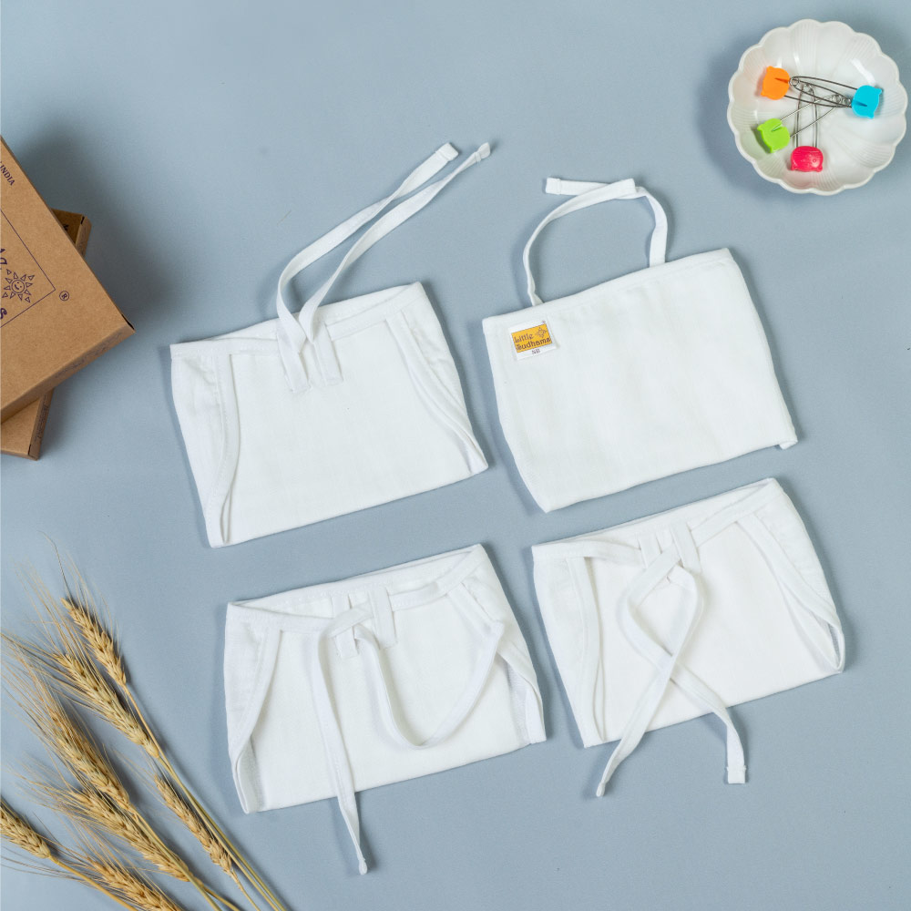 Organic Double Muslin Cotton Baby Combo Pack-white image 5