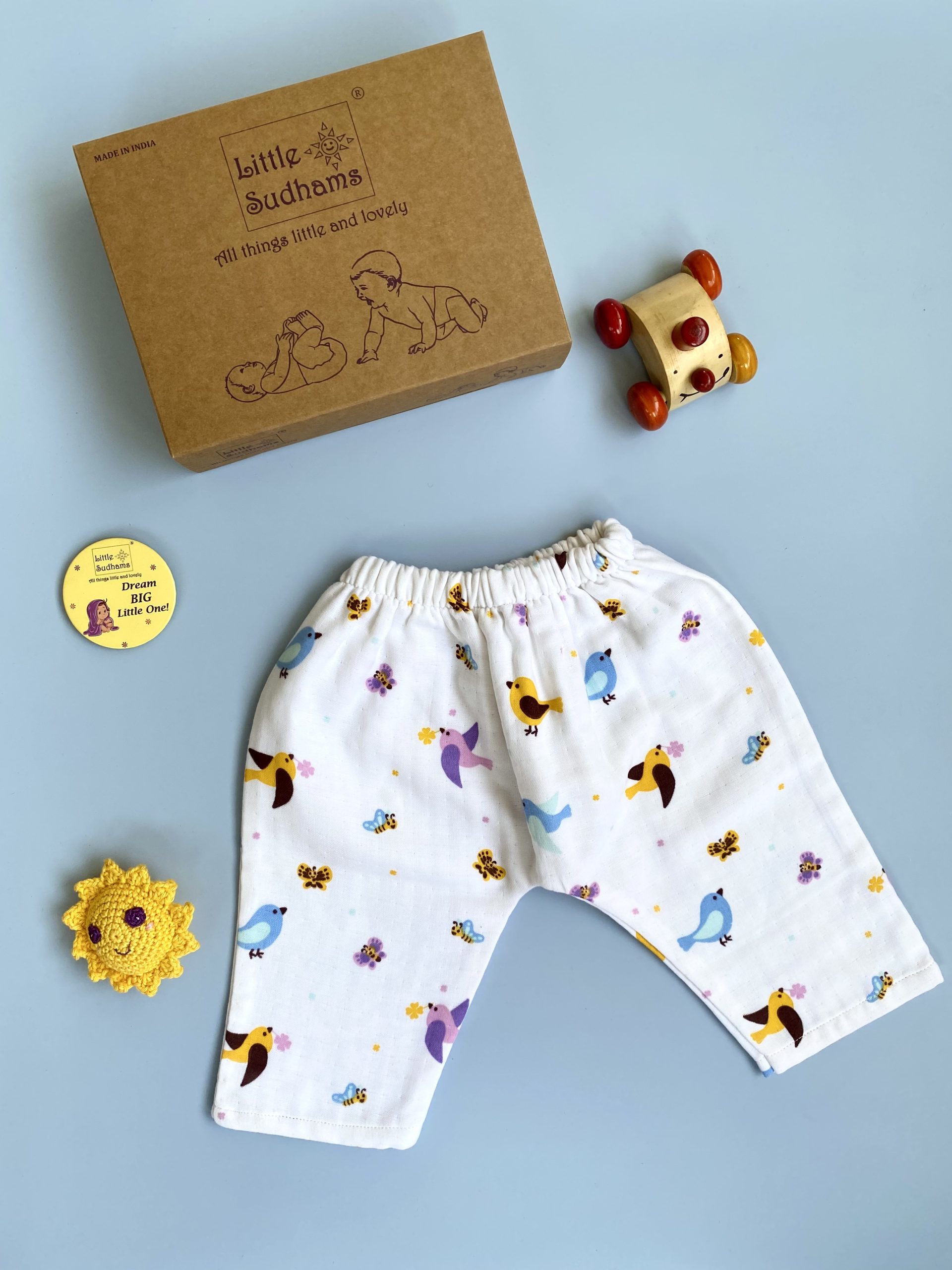 Organic Muslin Cotton Full-sleeve Set (BIRDS & Butterflies) image 10
