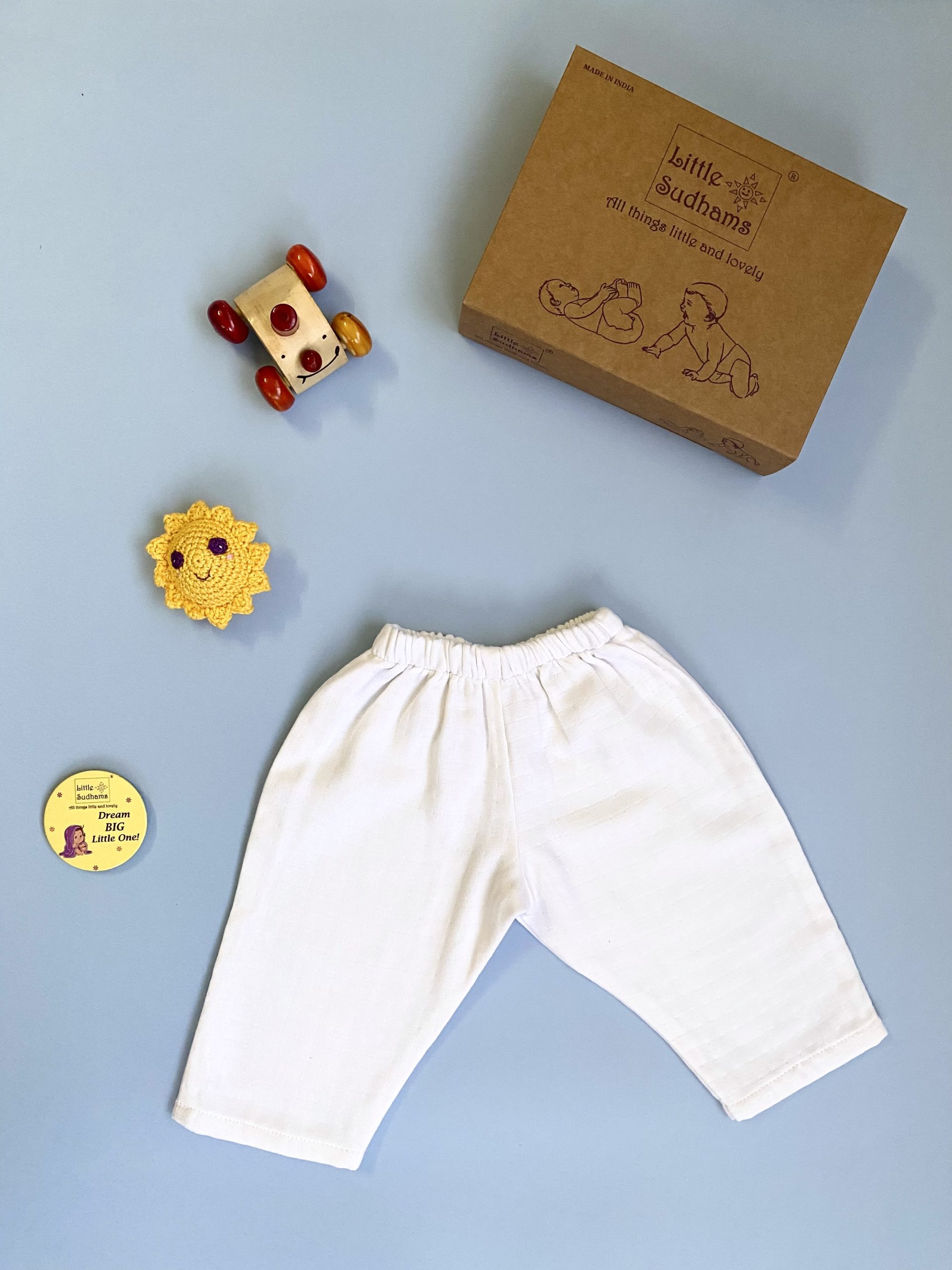 Organic Muslin Cotton Full-sleeve Set (PLAIN White) image 7