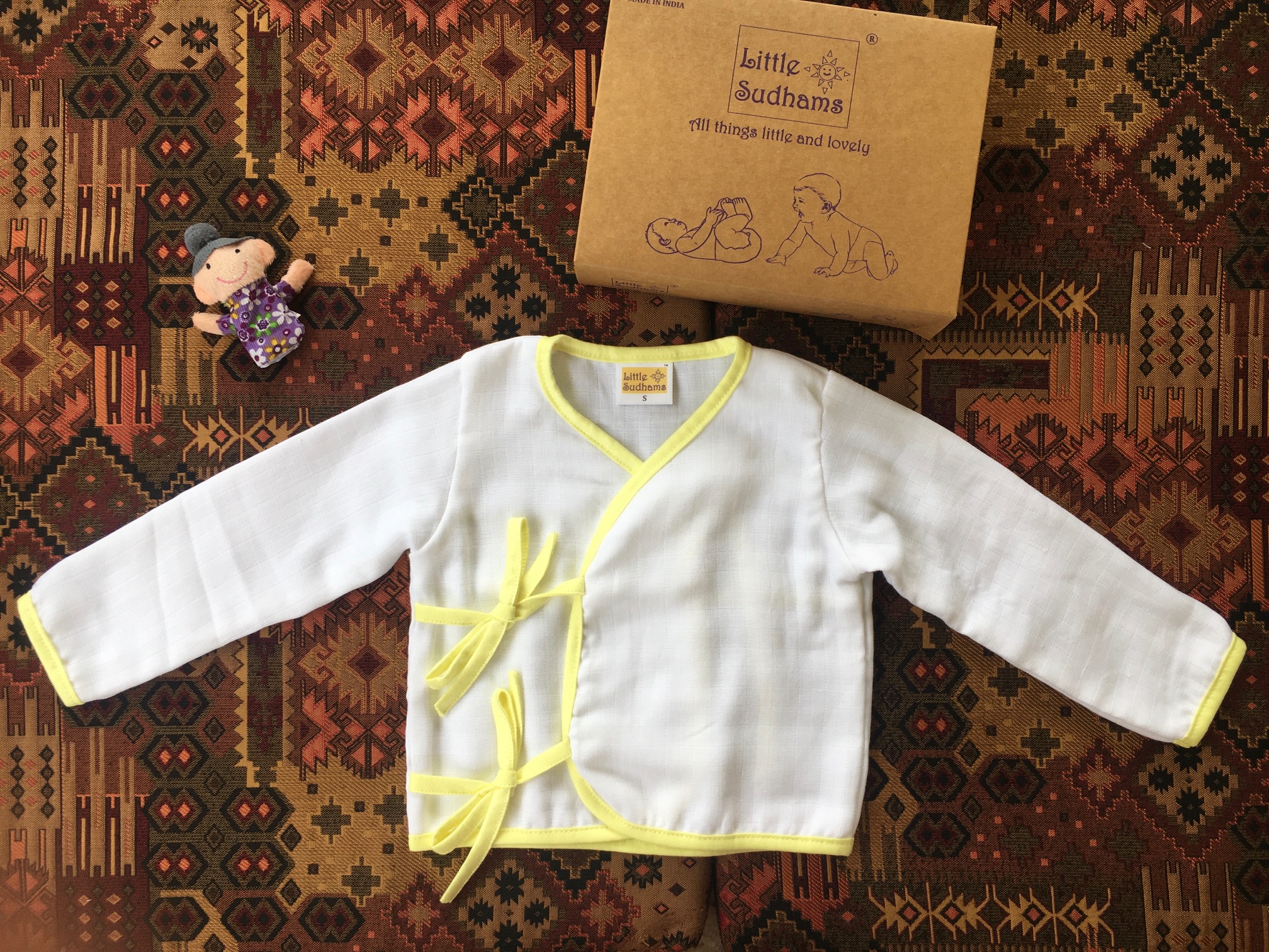 Organic Double Muslin Cotton Full Sleeve Tops-assorted2 (PACK Of 4) image 7