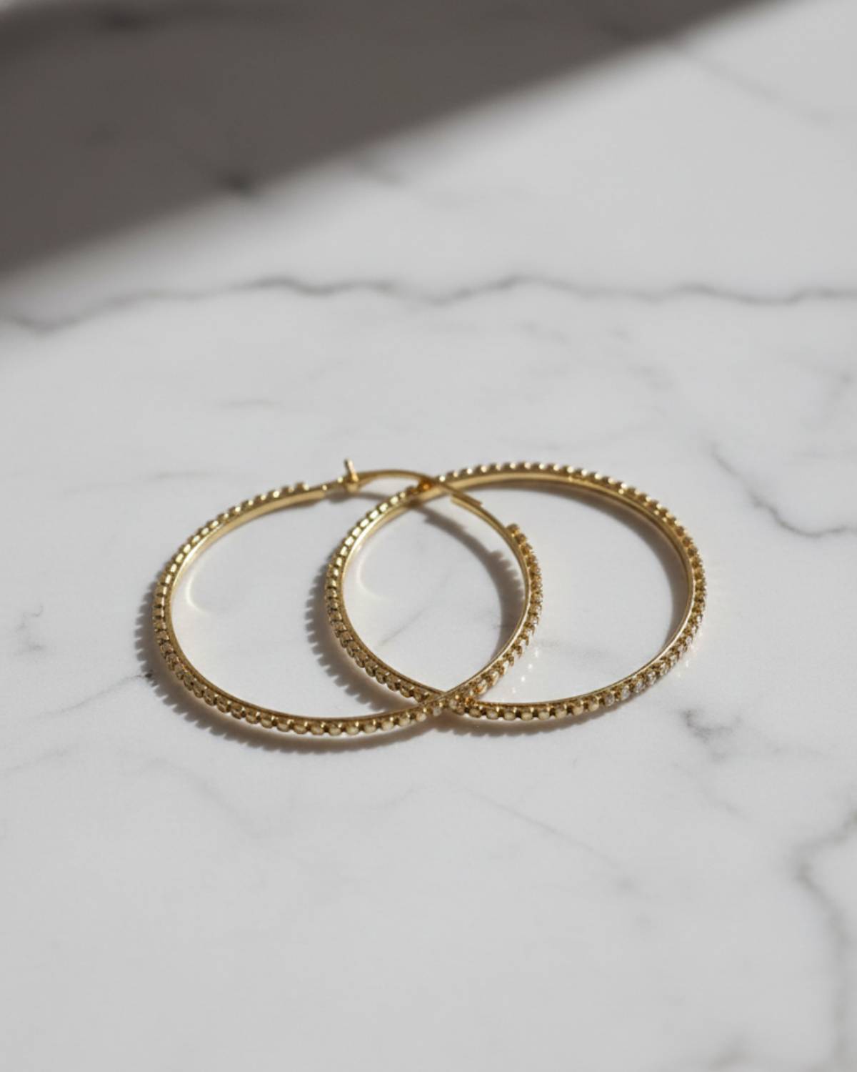 Premium Dainty Sparkle Crystal Hoops Earring For Women image 2