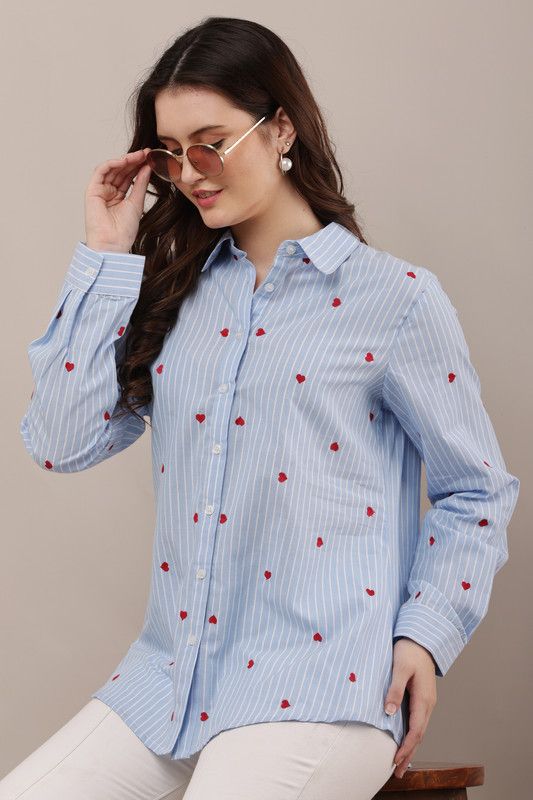 Skyline Heart Embroidered Shirt