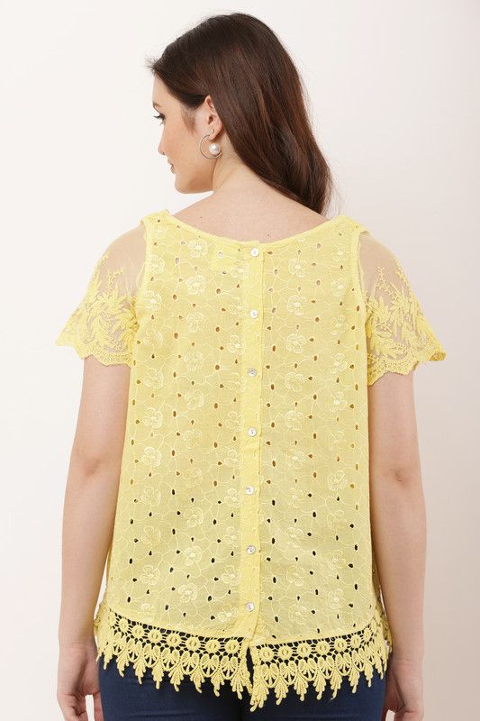 Lemon Lace Bloom Top