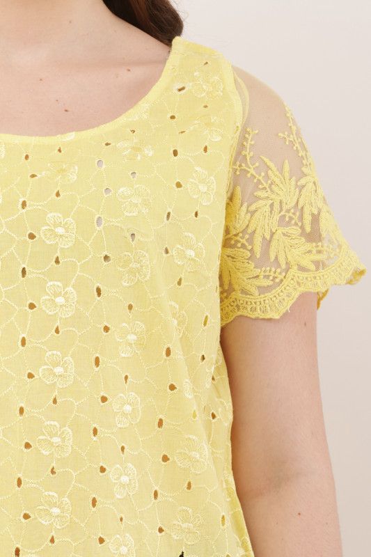 Lemon Lace Bloom Top image 3