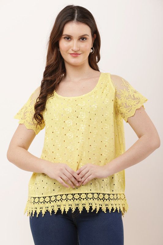 Lemon Lace Bloom Top image 4