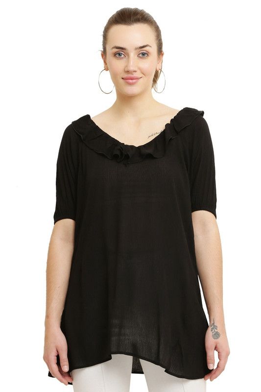 Black Crepe Top
