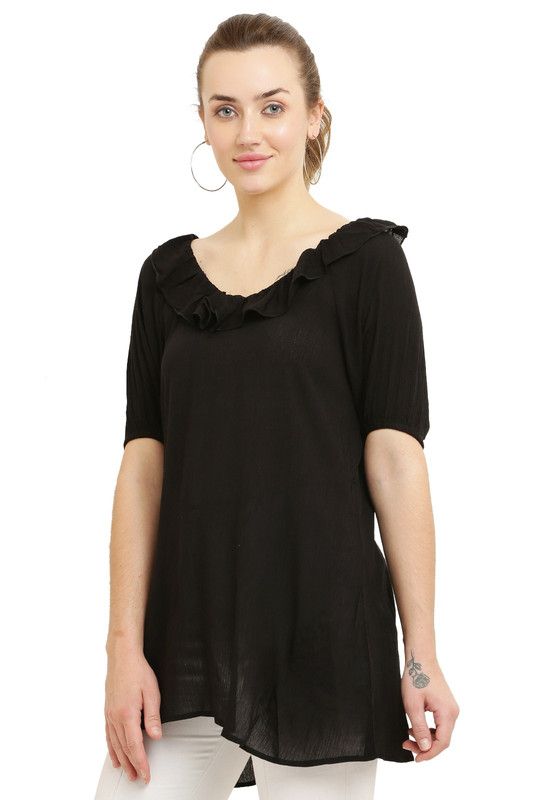 Black Crepe Top image 2
