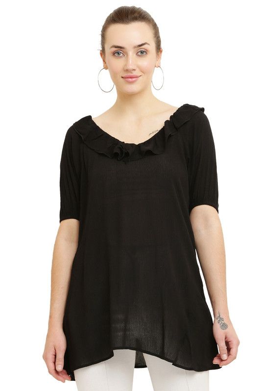Black Crepe Top image 3