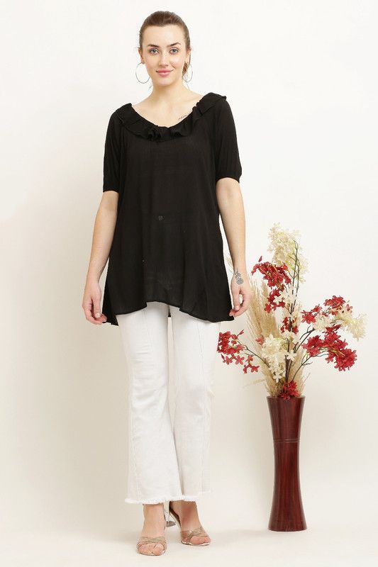 Black Crepe Top image 4