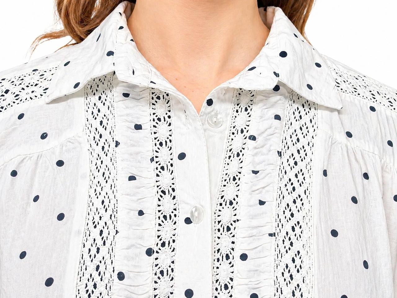 Printed Top With Lace Work