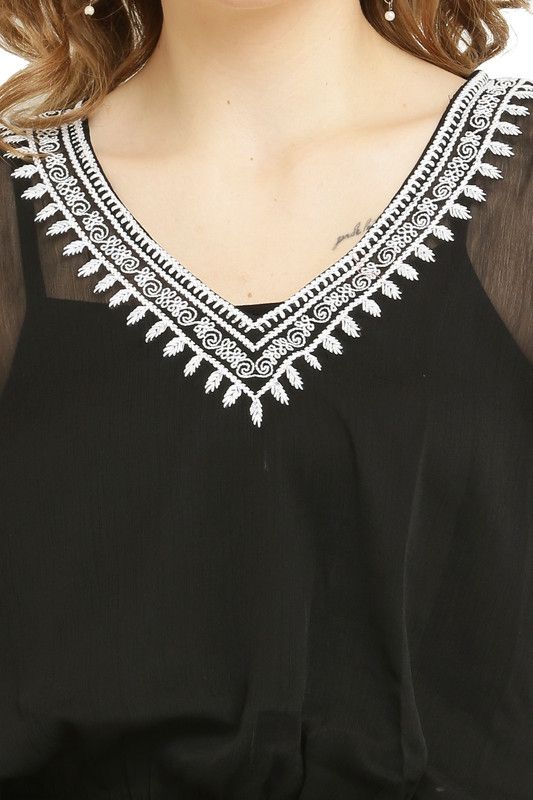 Black Beach Wear Kaftan image 4